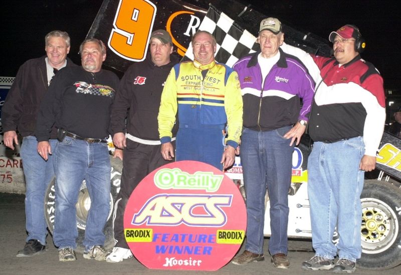 Gary Wright made a last lap pass to win Saturday night's 25-lap O'Reilly American Sprint Cars on Tour National feature event at the 35th Annual Devil's Bowl Speedway Spring Nationals in Mesquite, TX.