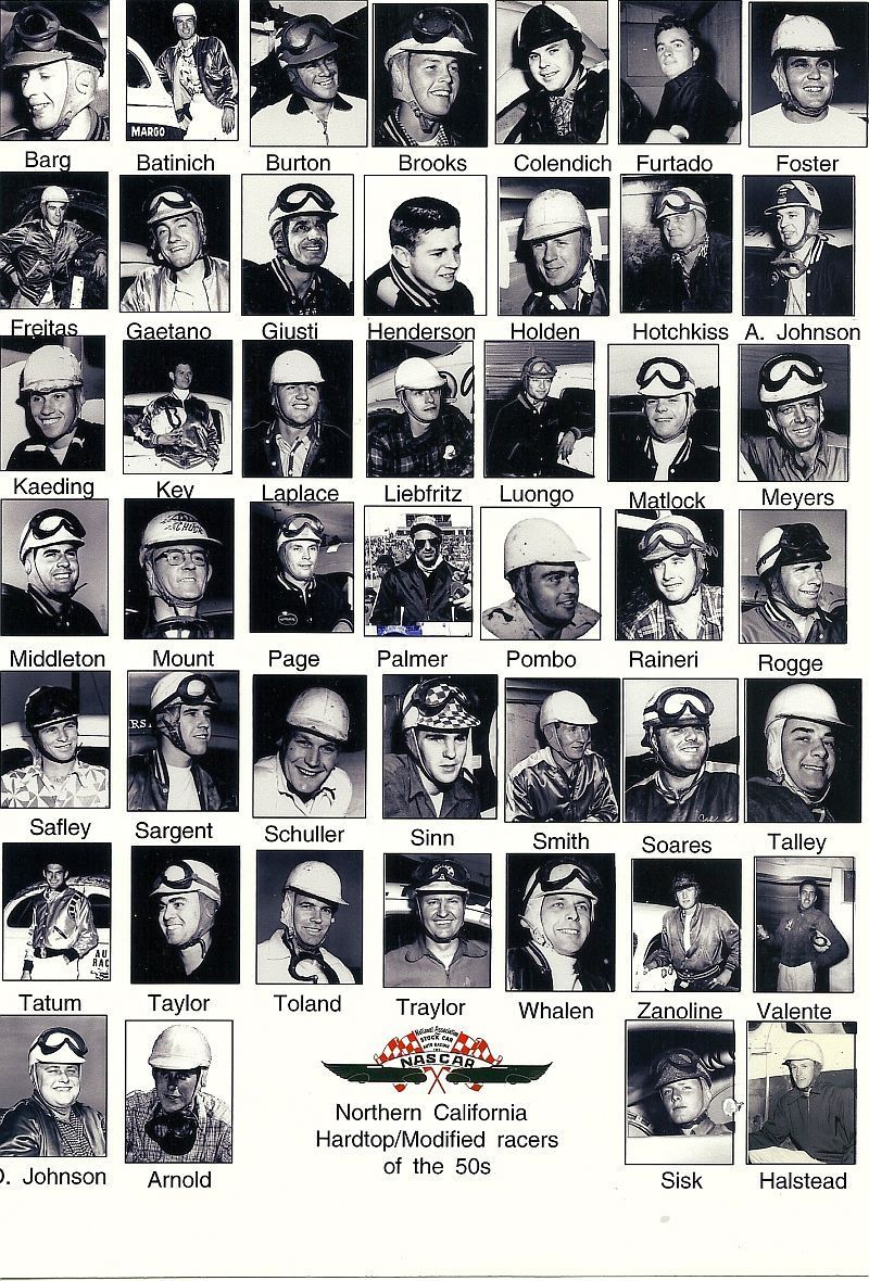 These are photos of some of the hardtop drivers of the 50's.