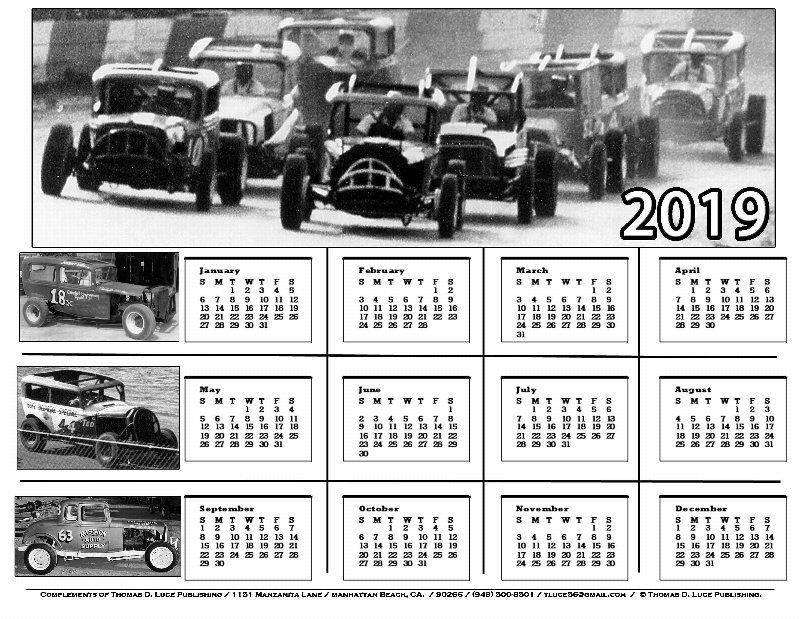 2019 California Jalopy Nostalgia Calendar