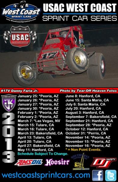 2013 USAC West Coast Sprint Car Schedules Page 1 SCRAFAN.COM Forum