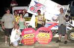 Brandon Berryman and crew in victory lane at Waco's Heart O' Texas Speedway