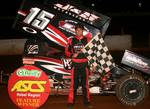 Brad Bowden of Hernando, MS, nailed down his first career ASCS feature win