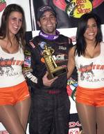 Damion Gardner captured the coveted Golden Driller trophy by winning Saturday