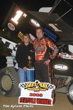Terry McCarl won Friday night's O'Reilly American Sprint Cars on Tour National series feature at East Bay Raceway Park's 32nd Annual Winter Nationals in Tampa, FL.
