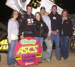 Broken Arrow, Oklahoma's Nick Smith became the eighth different driver to win an O'Reilly American Sprint Cars on Tour National series feature event by earning a hard-fought victory in Saturday night's 30-lap main event at Little Rock's I-30 Speedway