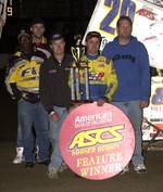 Travis Rilat won Saturday night's season-opening 30-lap feature for the American Bank of Oklahoma ASCS Sooner Region at Cowtown Speedway in Kennedale, TX.