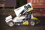 Wayne Johnson in O'Reilly ASCoT action at Kansas City's Lakeside Speedway on Friday night.
