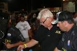 Ron Shaver and Willie Croft in post race inspection area