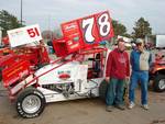 '08 Super Sprint OKc. Racing part time for car owners Tom(pictured right) & Kevin Pickard