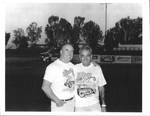 The two California Racing Legends of HardTops & Supermodifieds, Marshall Sargent #7 and Al Pombo #3.