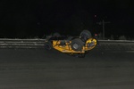 After hitting the rail, Hollingsworth's car started a series of rolls.