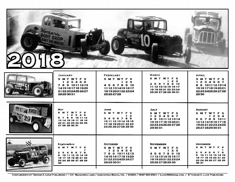 2018 California Jalopy Nostalgia Calendar
